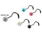 Titanium Nose Ring: Customizable 20g 18g 16g Nostril Screw