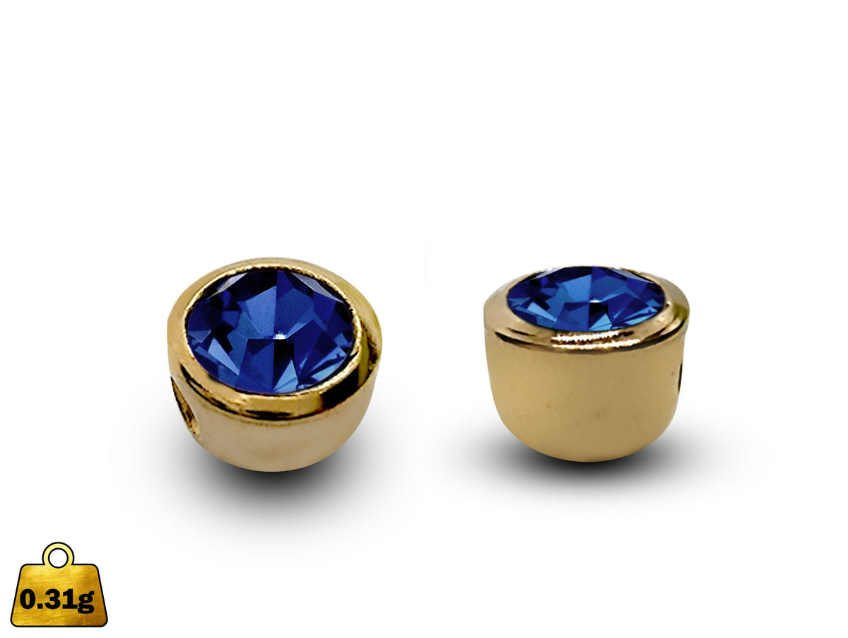 14K Gold Gem Captive Bead: Piercing Replacement Part