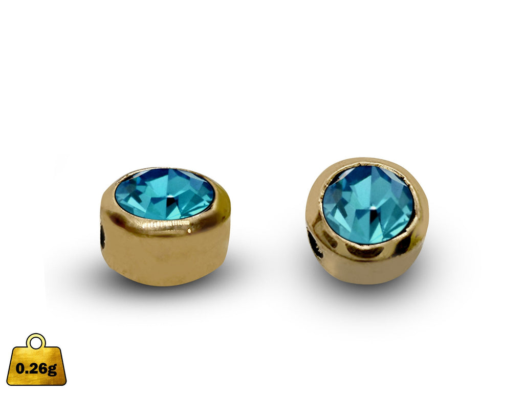 14K Gold Gem Captive Bead: Piercing Replacement Part