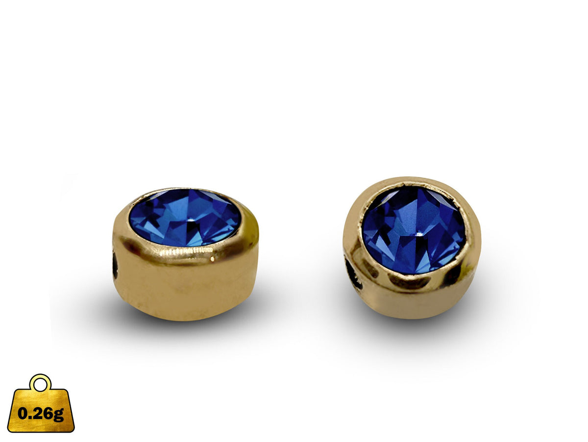 14K Gold Gem Captive Bead: Piercing Replacement Part