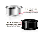 Surgical Steel Double Flare Plugs: Threaded Ear Tunnels