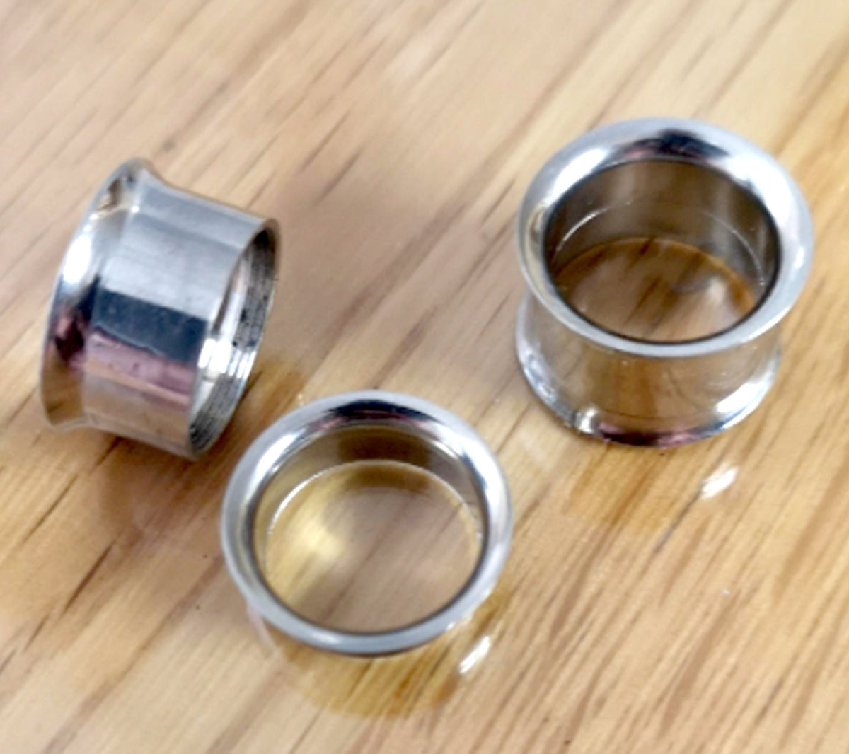 Surgical Steel Double Flare Plugs: Threaded Ear Tunnels
