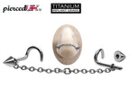 Titanium Nasallang Nose Chain: Handmade Cone/Spike Piercing