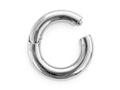 14K White Gold Big Size Hinged Segment Ring: Septum, Nose, Lip, Cartilage Piercing