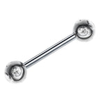 Titanium Multi Stone Barbell: 16g/14g Piercing (6mm-12mm)