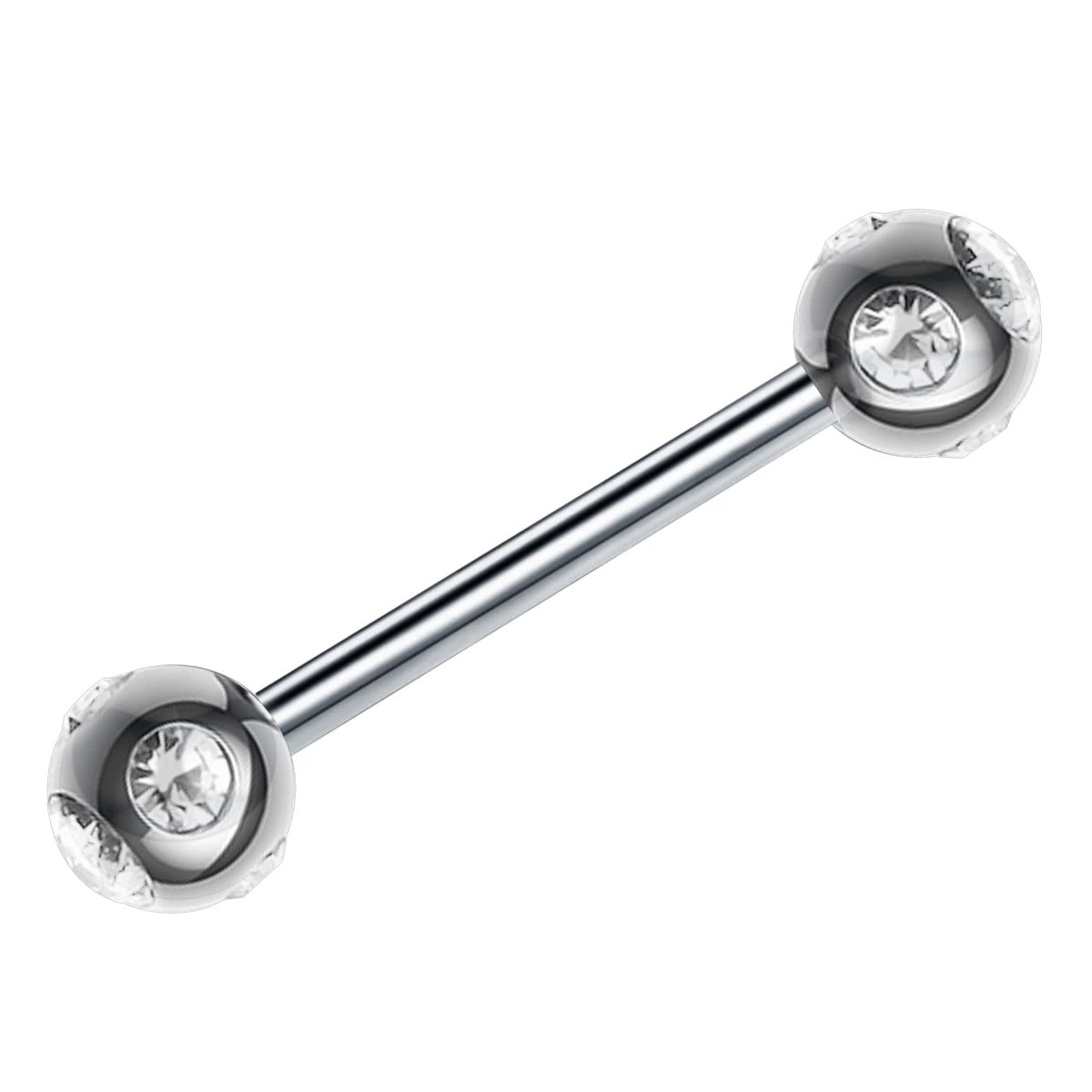 Titanium Multi Stone Barbell: 16g/14g Piercing (6mm-12mm)