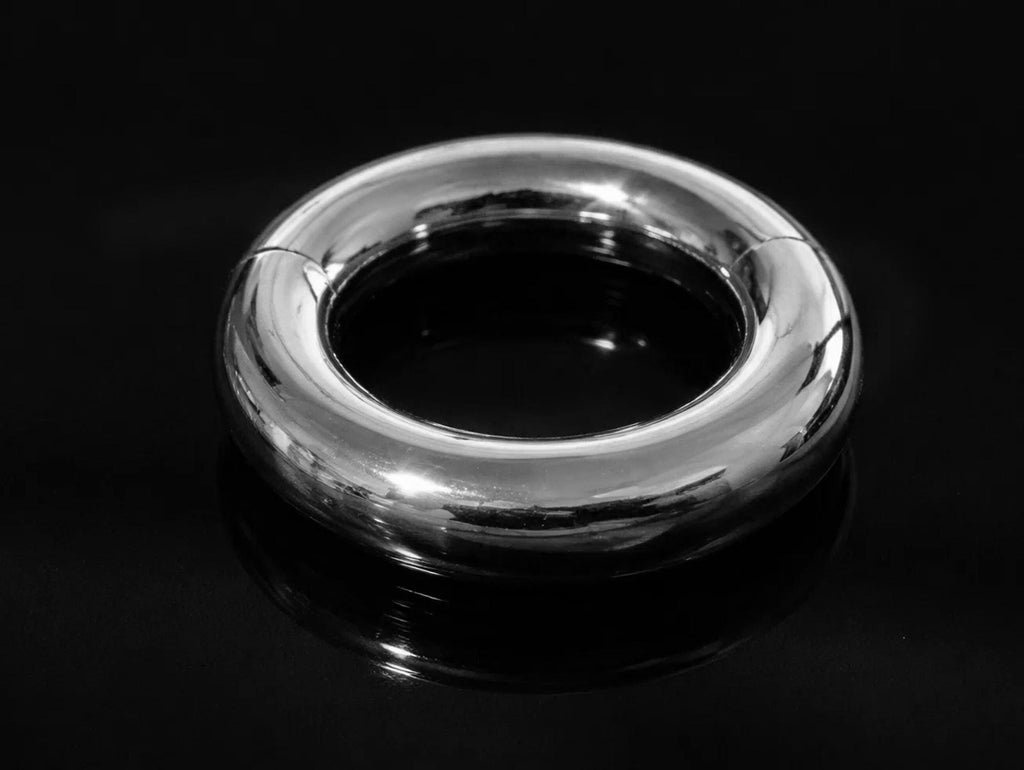 14K White Gold Big Size Hinged Segment Ring: Septum, Nose, Lip, Cartilage Piercing