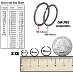Titanium Nose Ring Hoop: 18g 20g Small Thin Piercing