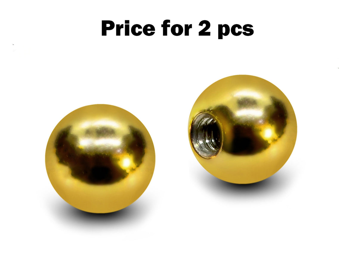 Titanium Ball Replacement Piercing Parts: 14g/16g/18g (2pcs)