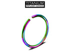 Titanium Nose Ring Hoop: 18g 20g Small Thin Piercing