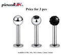 Labret Studs: Surgical Steel Flatback Lip Piercing Jewelry (3pcs)