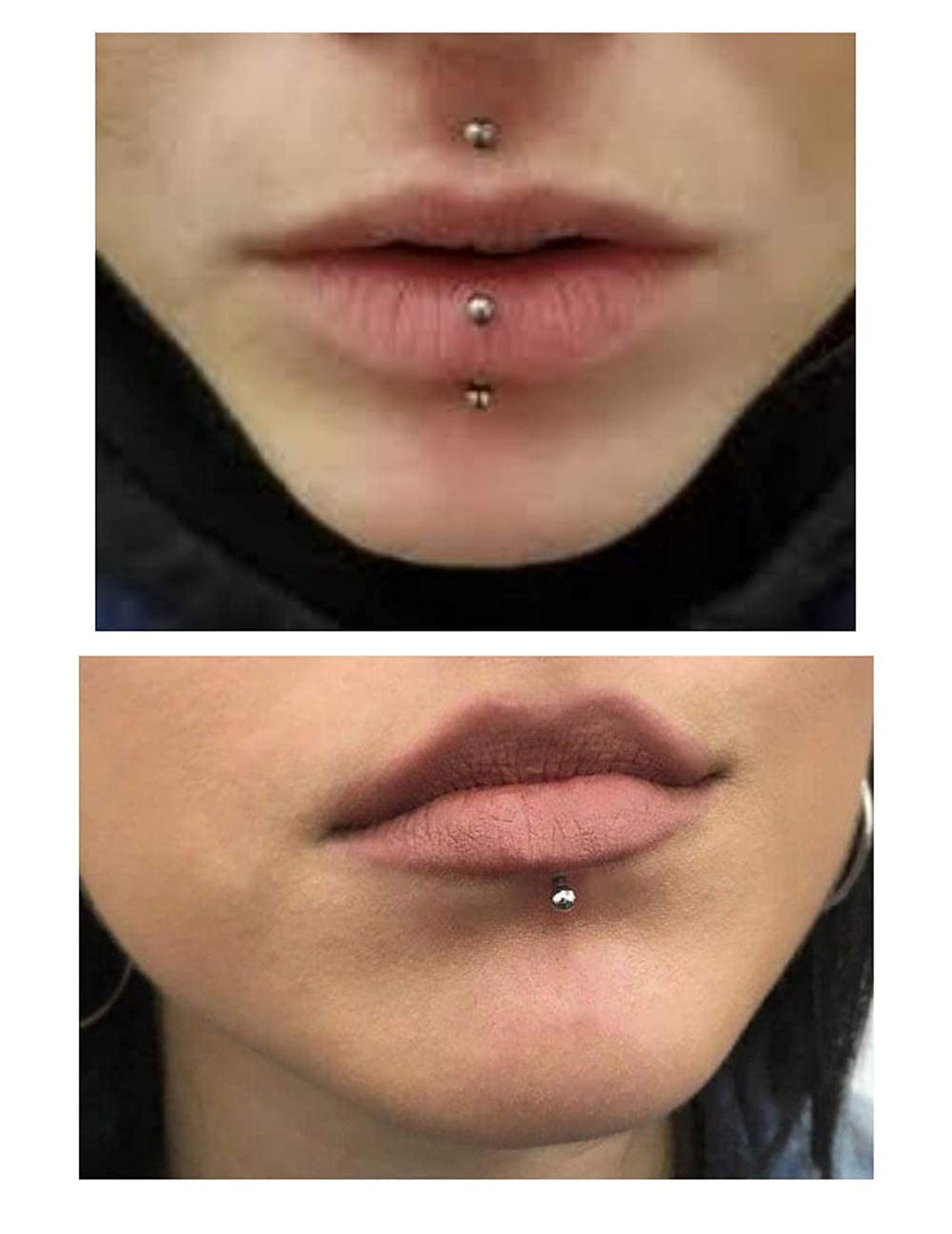 Titanium Labret Stud Set: Spike, Ball, Cone - 14g/16g (3pcs)