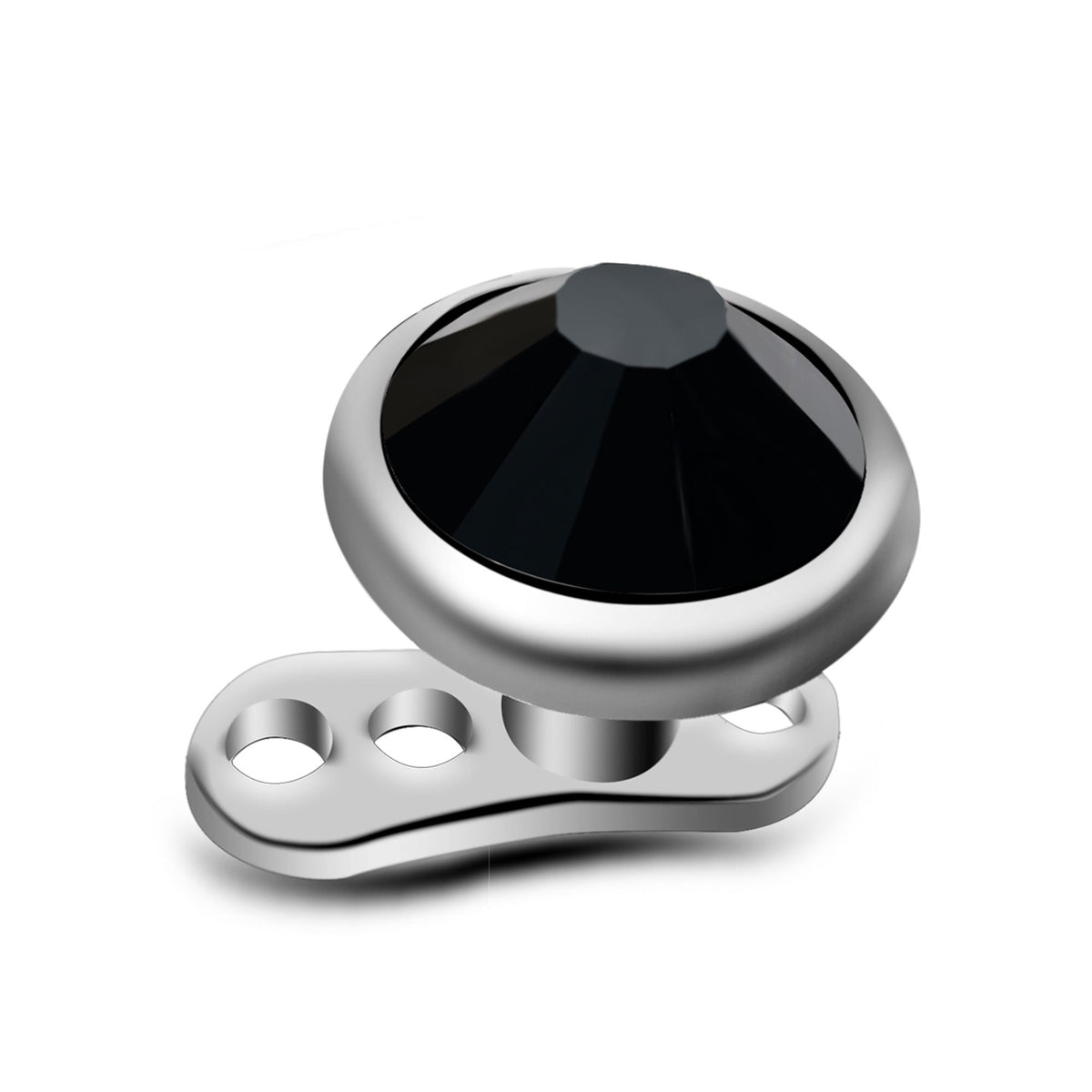 Titanium Dermal Piercing: 14g Pyramid Gem Micro Dermal Anchor