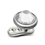 Titanium Dermal Piercing: 14g Pyramid Gem Micro Dermal Anchor