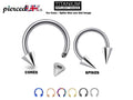 Titanium Spike Septum Ring: 18G-14G Piercing