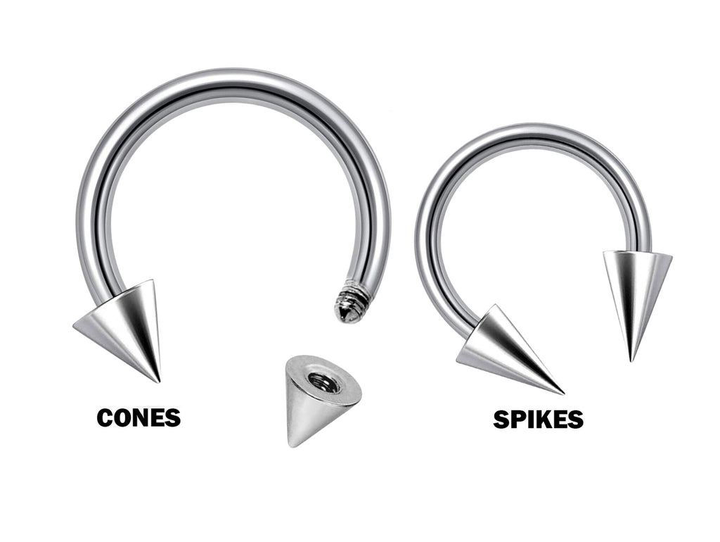 Titanium Spike Septum Ring: 18G-14G Piercing
