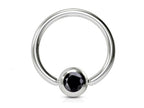 Surgical Steel Captive Bead Ring: Gem Ball Closure for Septum, Lip, Nipple