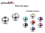Surgical Steel Gem Ball: Replacement Piercing Part (2pcs)