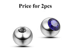 Surgical Steel Gem Ball: Replacement Piercing Part (2pcs)