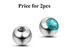 Surgical Steel Gem Ball: Replacement Piercing Part (2pcs)