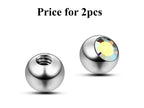 Surgical Steel Gem Ball: Replacement Piercing Part (2pcs)