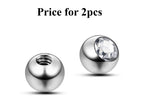 Surgical Steel Gem Ball: Replacement Piercing Part (2pcs)