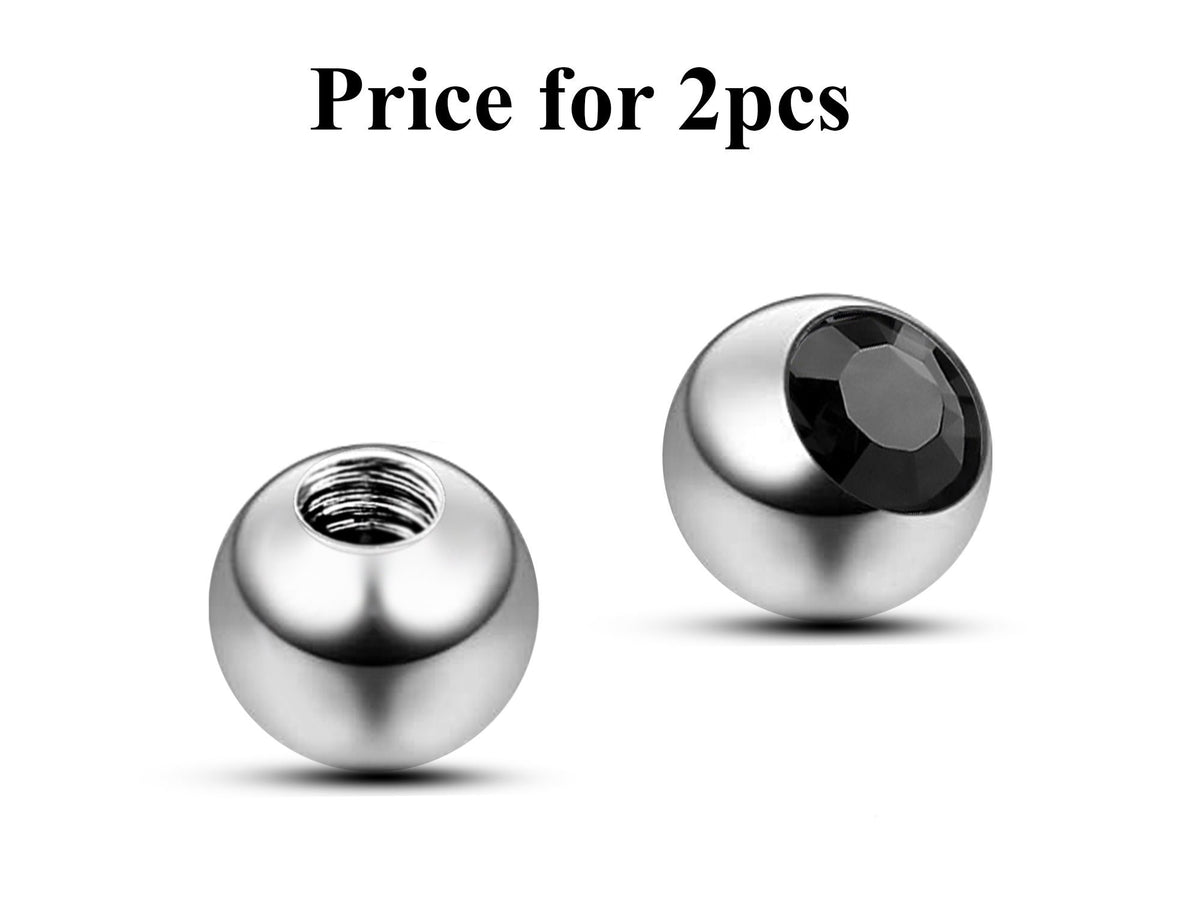 Surgical Steel Gem Ball: Replacement Piercing Part (2pcs)