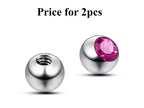 Surgical Steel Gem Ball: Replacement Piercing Part (2pcs)