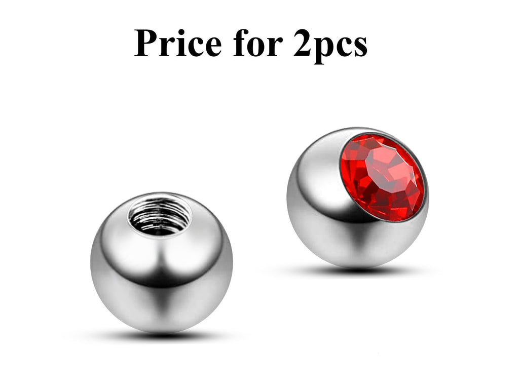 Surgical Steel Gem Ball: Replacement Piercing Part (2pcs)