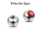 Surgical Steel Gem Ball: Replacement Piercing Part (2pcs)