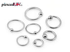 Surgical Steel Captive Bead Ring: Ear, Septum, Lip, Nipple Piercing (18g-0g)