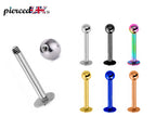 Surgical Steel Flatback Labret Stud: Lip Piercing Jewelry (18g, 16g, 14g)
