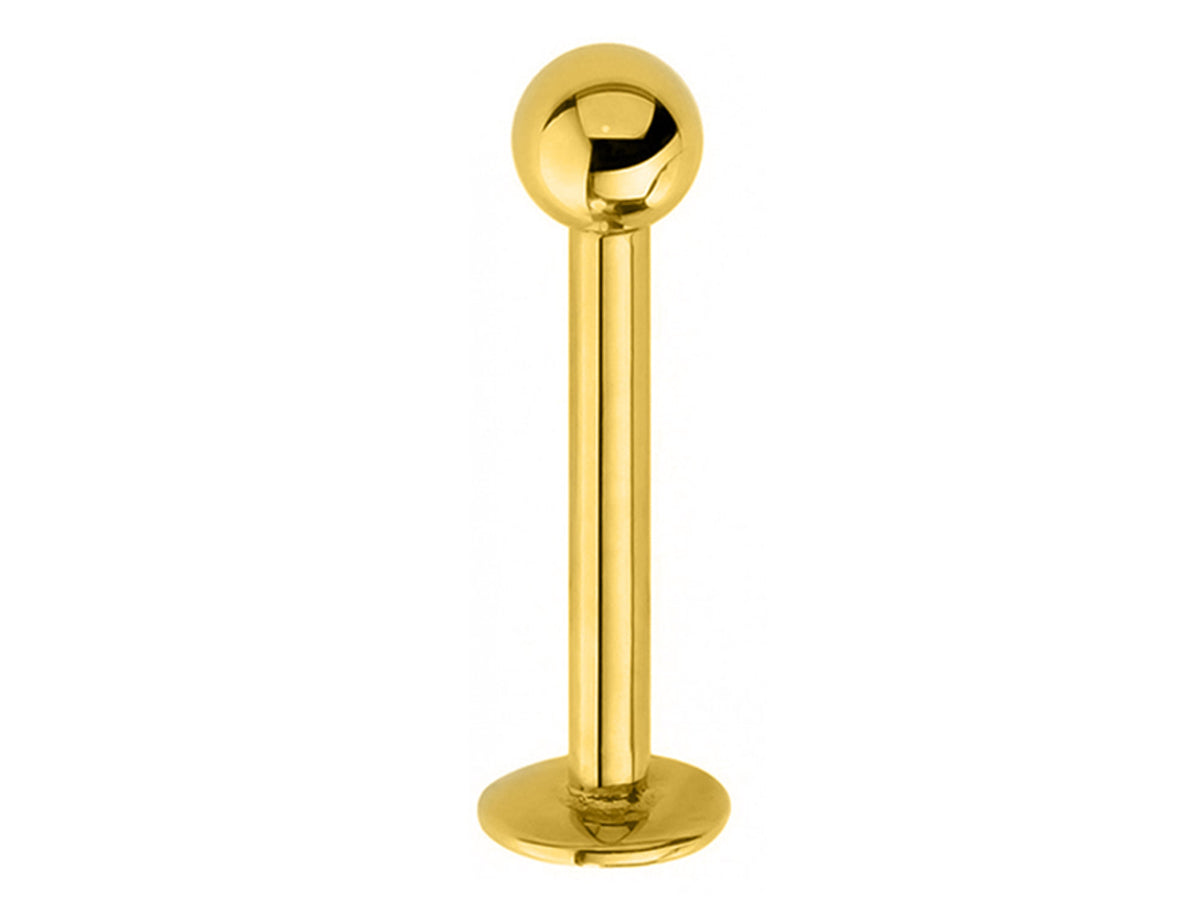 Surgical Steel Flatback Labret Stud: Lip Piercing Jewelry (18g, 16g, 14g)