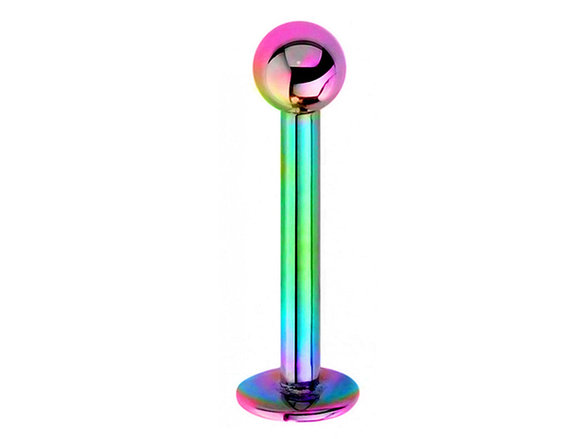 Surgical Steel Flatback Labret Stud: Lip Piercing Jewelry (18g, 16g, 14g)