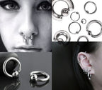 Surgical Steel Captive Bead Ring: Ear, Septum, Lip, Nipple Piercing (18g-0g)