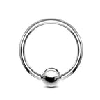 Surgical Steel Captive Bead Ring: Ear, Septum, Lip, Nipple Piercing (18g-0g)