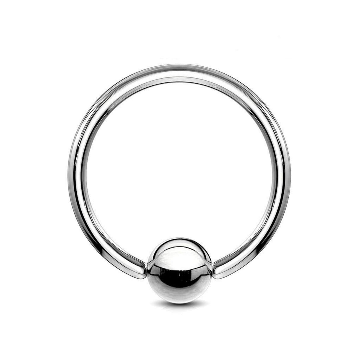 Surgical Steel Captive Bead Ring: Ear, Septum, Lip, Nipple Piercing (18g-0g)