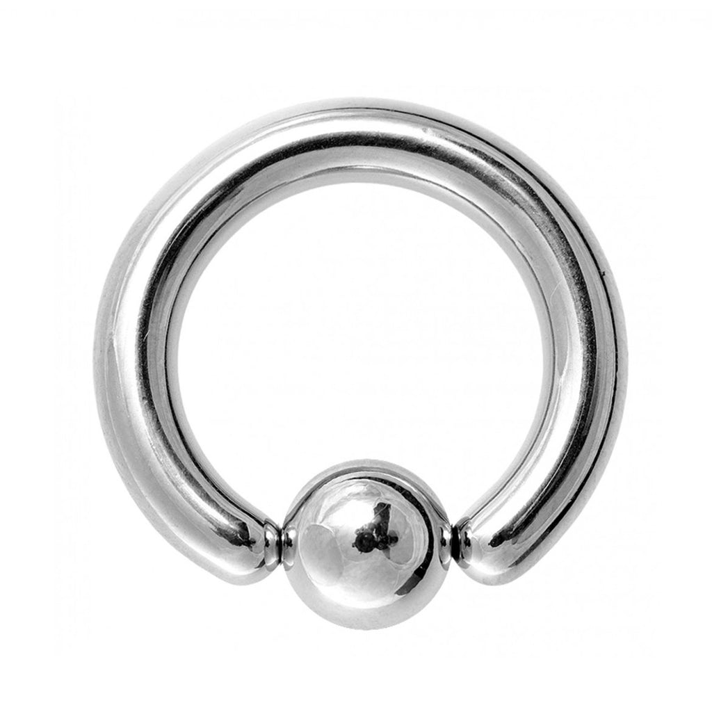 Surgical Steel Captive Bead Ring: Ear, Septum, Lip, Nipple Piercing (18g-0g)