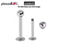 Titanium Steel Labret Stud: Flatback Lip Piercing Jewelry (18g, 16g, 14g)