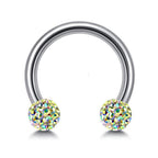 Titanium Septum Ring: Disco Ball Circular Barbell (18G-14G-16G)