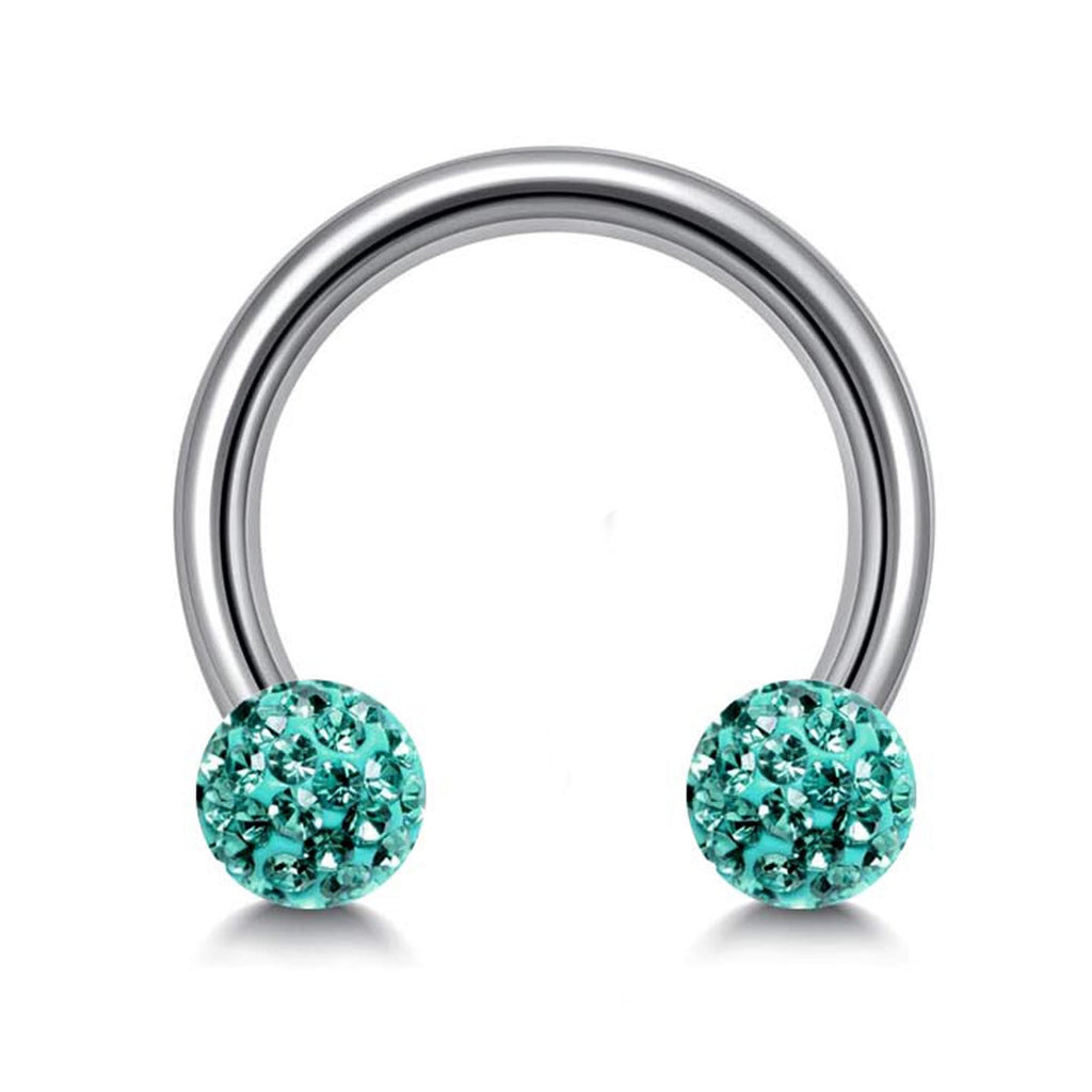 Titanium Septum Ring: Disco Ball Circular Barbell (18G-14G-16G)
