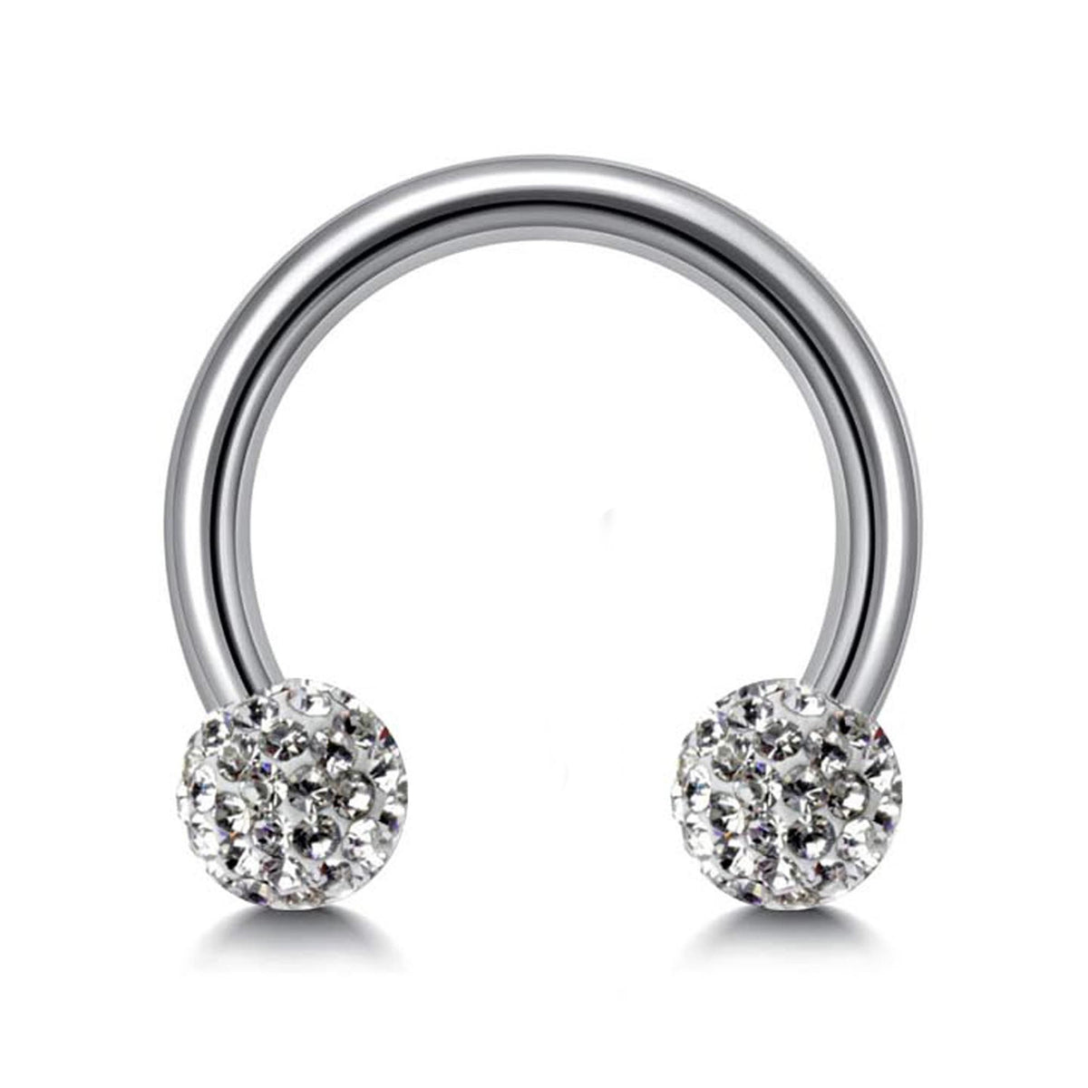 Titanium Septum Ring: Disco Ball Circular Barbell (18G-14G-16G)