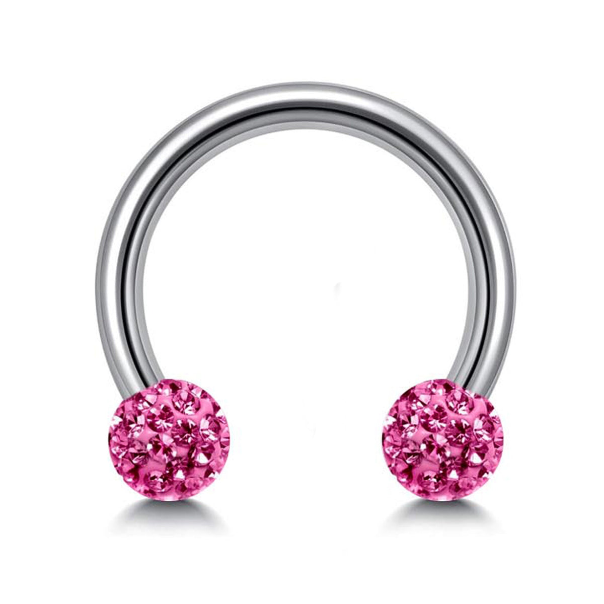 Titanium Septum Ring: Disco Ball Circular Barbell (18G-14G-16G)