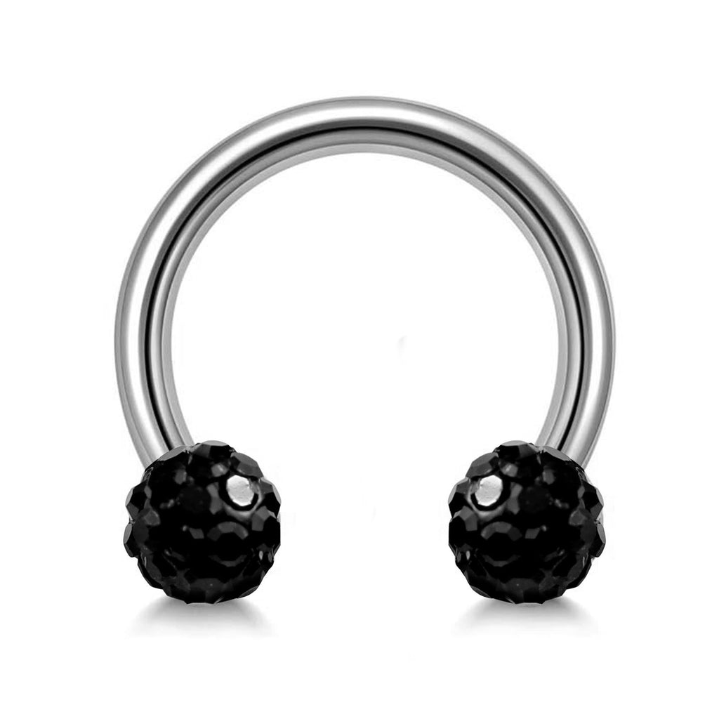 Titanium Septum Ring: Disco Ball Circular Barbell (18G-14G-16G)