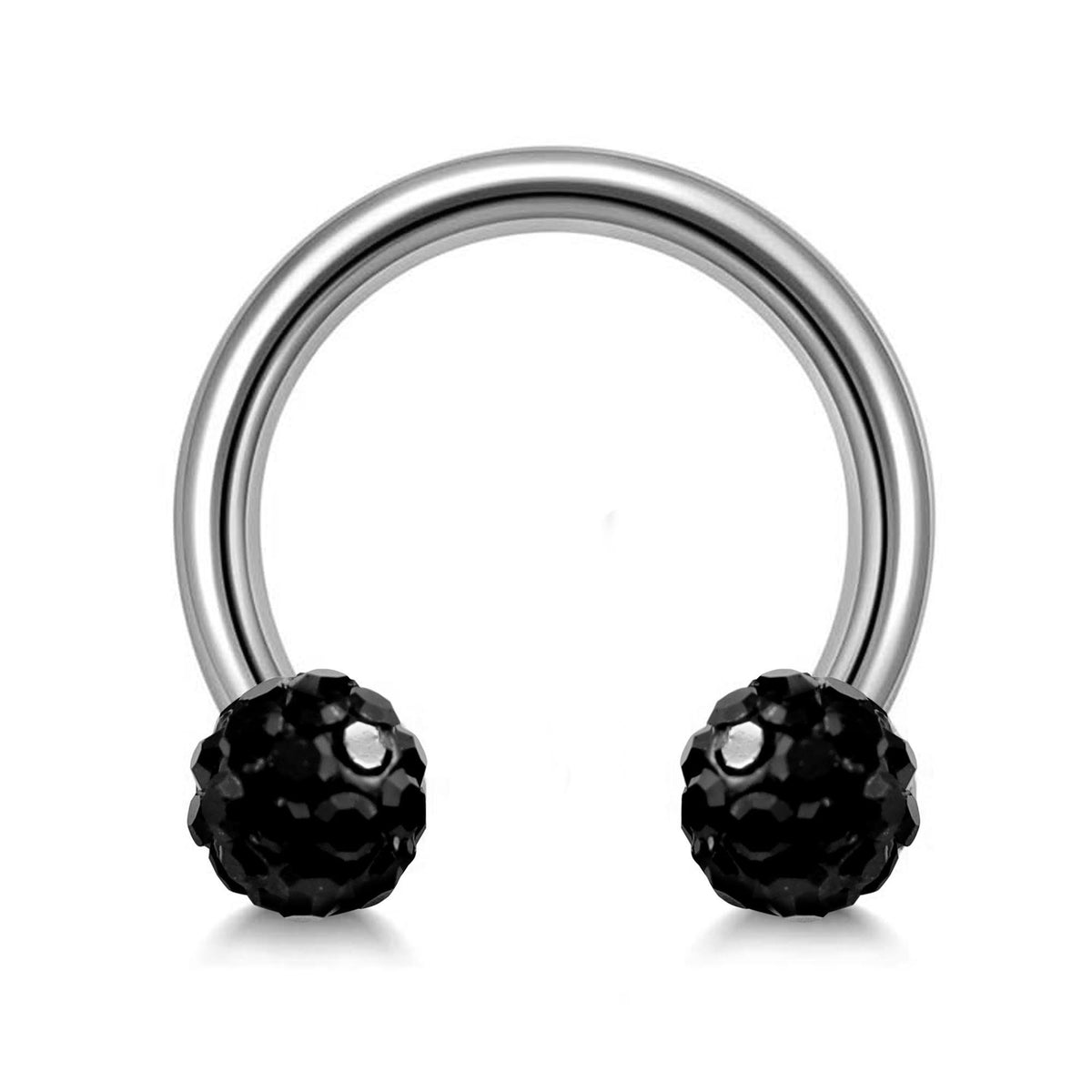 Titanium Septum Ring: Disco Ball Circular Barbell (18G-14G-16G)