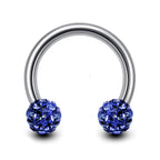Titanium Septum Ring: Disco Ball Circular Barbell (18G-14G-16G)