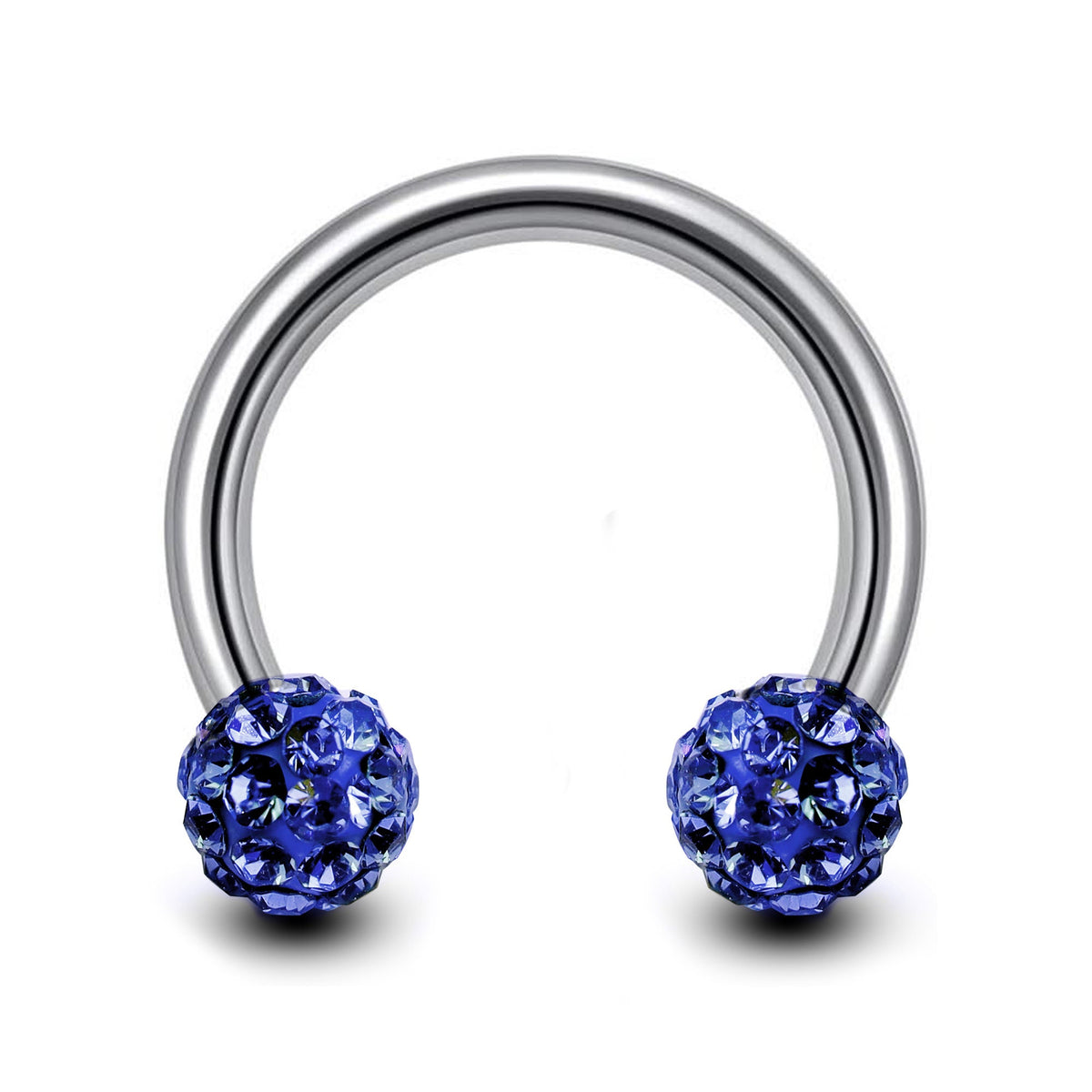 Titanium Septum Ring: Disco Ball Circular Barbell (18G-14G-16G)
