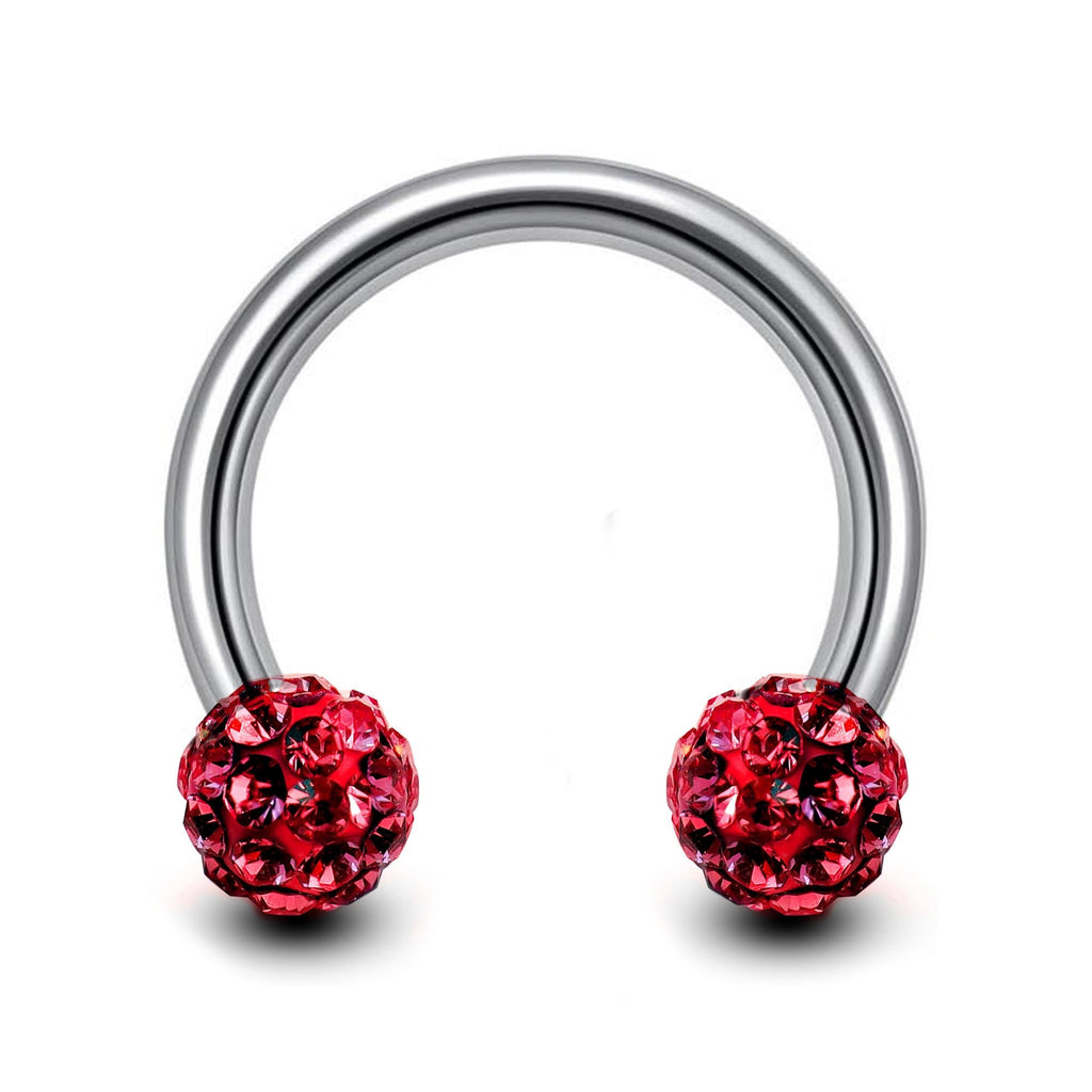 Titanium Septum Ring: Disco Ball Circular Barbell (18G-14G-16G)