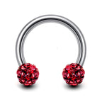 Titanium Septum Ring: Disco Ball Circular Barbell (18G-14G-16G)