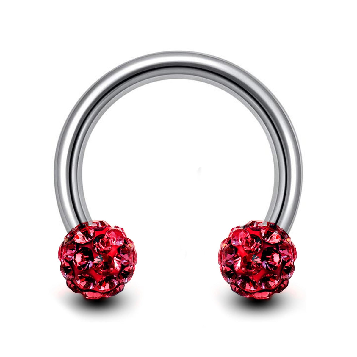Titanium Septum Ring: Disco Ball Circular Barbell (18G-14G-16G)